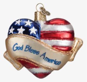God Bless America Heart - Patriotic Christmas Ornaments, HD Png Download, Transparent PNG