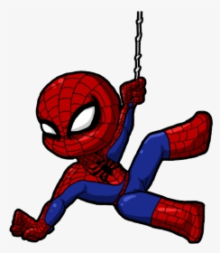 Spiderman Clipart Cute Cartoon For Kids Png - Spiderman Cartoon, Transparent Png, Transparent PNG