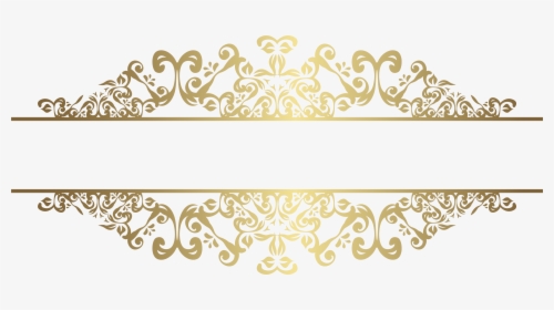 Decorative Clipart Decorative Banner - Elegant Gold Border Design, HD Png Download, Transparent PNG