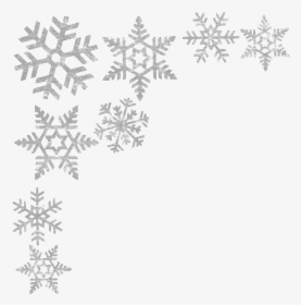 Corner Silver Snowflake - Snowflake Border Transparent Background, HD Png Download, Transparent PNG