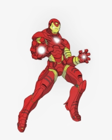 Side Drawing Iron Man - Cartoon Comic Iron Man, HD Png Download, Transparent PNG
