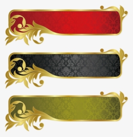Decorative Gold Material Vector Banner Ribbon Clipart - Gold Banner Ribbon Png Vector, Transparent Png, Transparent PNG