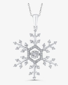 Sterling Silver 1/5 Ct Round Diamond Snowflake Pendant - Locket, HD Png Download, Transparent PNG