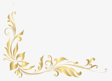 Banner Library Stock Golden Floral Decoration Transparent - Gold Colour Vector Png, Png Download, Transparent PNG