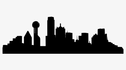 Clip Art Cincinnati Black And - Dallas Skyline Silhouette, HD Png Download, Transparent PNG