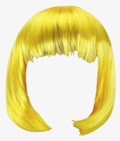 Wig Yellow Bob - Transparent Background Wig Clipart, HD Png Download, Transparent PNG
