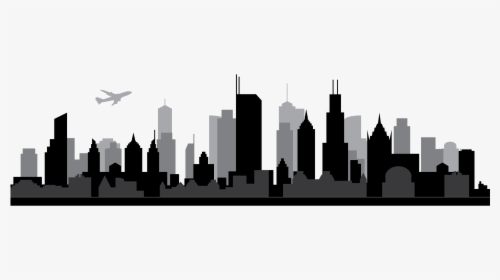 Chicago Skyline Silhouette - Chicago Skyline Outline Png, Transparent Png, Transparent PNG