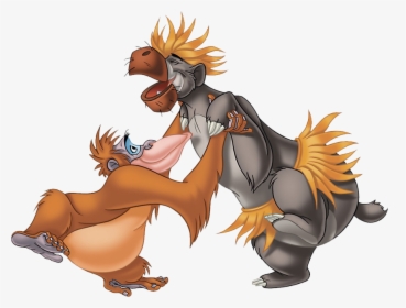 Welcome To The Wiki - Jungle Book Baloo And King Louie, HD Png Download, Transparent PNG