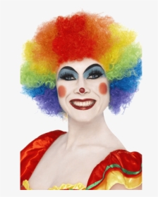Transparent Red Wig Png - Colourful Clown Wig, Png Download, Transparent PNG