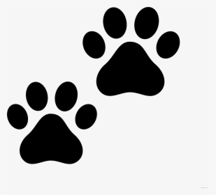 Paw,snout,clip Art,footprint,black And White - Paw Print Clipart Black And White, HD Png Download, Transparent PNG