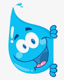 Drop Water Clip Art - Cute Water Drop Cartoon, HD Png Download, Transparent PNG