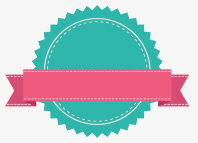 Green Badge With Pink Ribbon Banner With Fold Wedge - Pink Ribbon Vector Png, Transparent Png, Transparent PNG