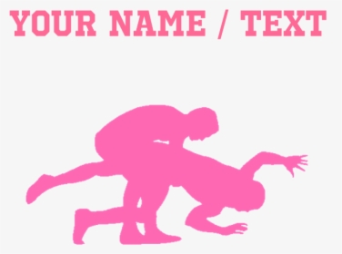 Pink Wrestling Silhouette Maternity T-shi - Poster, HD Png Download, Transparent PNG