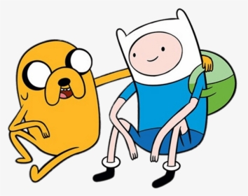 Adventure Time Finn And Jake Sitting Together - Finn And Jack Adventure Time Png, Transparent Png, Transparent PNG
