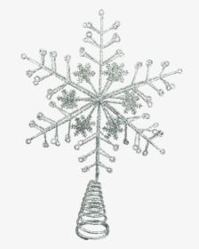 Gisela Graham Silver Snowflake Tree Topper - Christmas Tree Topper Silver, HD Png Download, Transparent PNG