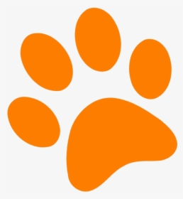 Transparent Clip Art Dog - Orange Paw Print Clip Art, HD Png Download, Transparent PNG