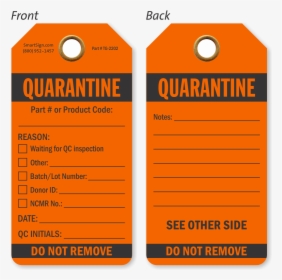 Quarantine Do Not Remove Qa Approved Tag - Qa Tag, HD Png Download, Transparent PNG