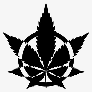 Cannabis Joint Silhouette Drug - Marijuana Leaf Silhouette, HD Png Download, Transparent PNG