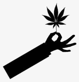 Cannabis, Leaf, Silhouette, Cbd, Cultivation, Dope - Marijuana Leaf Clipart, HD Png Download, Transparent PNG