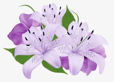 Purple Decorative Flowers Png Clipart, Transparent Png, Transparent PNG