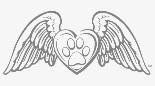 Pawprint Drawing - Paw Print Angel Wings, HD Png Download, Transparent PNG