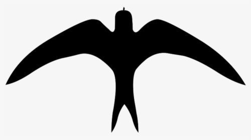 Silhouette Of Bird In Flight Png, Swallow Silhouette - Bird Flying Up Silhouette, Transparent Png, Transparent PNG
