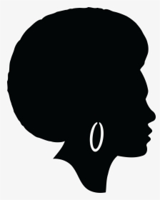 Silhouette Male Afro Clip Art - Black Woman Silhouette Png, Transparent Png, Transparent PNG