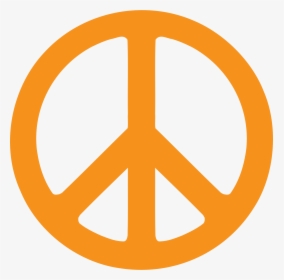 Peace Symbol Transparent - Orange Peace Sign, HD Png Download, Transparent PNG