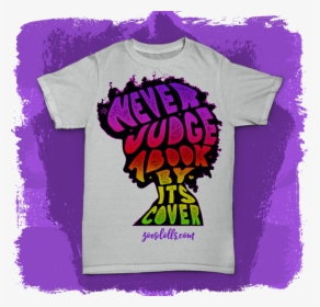 Afro Silhouette Tee Rainbow 1 Purple Bg - Illustration, HD Png Download, Transparent PNG