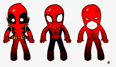 Spider-man Daredevil Deadpool Iron Man Clint Barton - Daredevil Vs Deadpool Vs Spiderman, HD Png Download, Transparent PNG