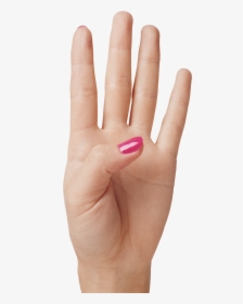 Hand Showing Four Fingers Png Clipart Image - 4 Finger Png, Transparent Png, Transparent PNG