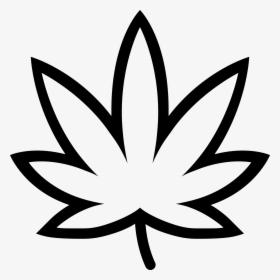 Transparent Marijuana Clipart - Weed Leaf Outline Png, Png Download, Transparent PNG