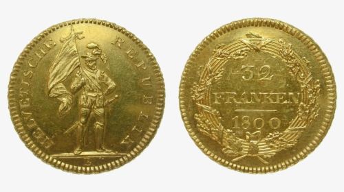 32 Franken 1800 Helvetische Republik - 1796 Liberty Gold Coin, HD Png Download, Transparent PNG