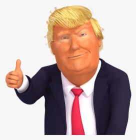 Transparent Like Thumb Png - Donald Trump Smile Thumbs Up, Png Download, Transparent PNG