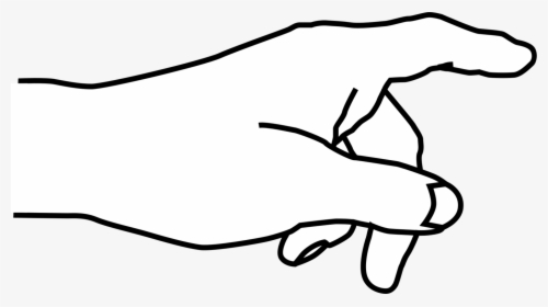 Clip Art Pointing Hand Drawing - Hand Black And White Clipart, HD Png Download, Transparent PNG