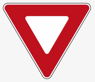 You Must Give The Right Of Way Sign, HD Png Download, Transparent PNG