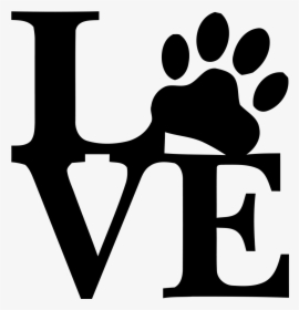 Dog Paw Print Love, HD Png Download, Transparent PNG