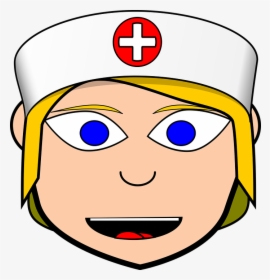 Free Vector Graphic Nurse Face Cartoon Woman Image - Nurse Face Clipart, HD Png Download, Transparent PNG