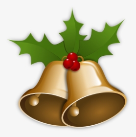 Christmas Bells Transparent Background - Clip Art Christmas Holly, HD Png Download, Transparent PNG