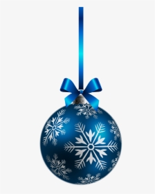Christmas Ornament Navy Blue Ice Pattern Png - Blue Christmas Ball Png, Transparent Png, Transparent PNG