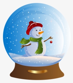 Snow Globe Snowman Santa Claus Christmas Clip Art - Snowman Snow Globe Clipart, HD Png Download, Transparent PNG