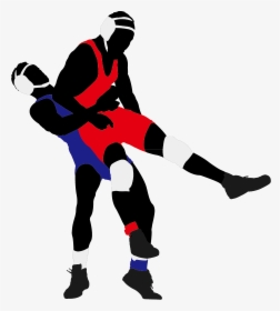 Wrestling Silhouette Clip Art At Getdrawings - Wrestling Silhouette, HD Png Download, Transparent PNG