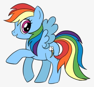 Transparent Flying Unicorn Clipart - Draw My Little Pony Rainbow Dash, HD Png Download, Transparent PNG