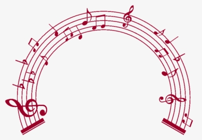 Musical Notes Graphics - Music Notes Half Circle, HD Png Download, Transparent PNG