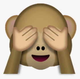 Monkey Face Emoji - Monito Tapado Los Ojos, HD Png Download, Transparent PNG