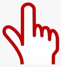 Transparent Number One Finger Clipart - Yellow Pointing Finger, HD Png Download, Transparent PNG