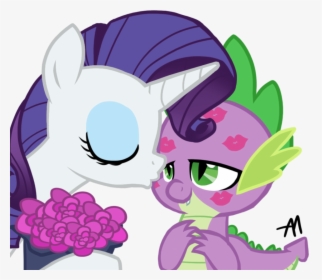 Request For Dcencia By Bananimationofficial - Mlp Spike Kissing Rarity, HD Png Download, Transparent PNG