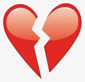 Overlay Tumblr Heart Corazonroto Corazon Heartbroken - Transparent Broken Heart Emoji, HD Png Download, Transparent PNG