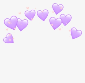 Heart Hearts Crown Emoji Tumblr Purple Heart Crown - Heart Crown Filter Png, Transparent Png, Transparent PNG