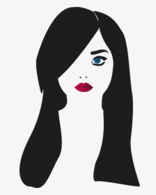 Head,woman,silhouette - Girl Cartoon Portrait Painting, HD Png Download, Transparent PNG